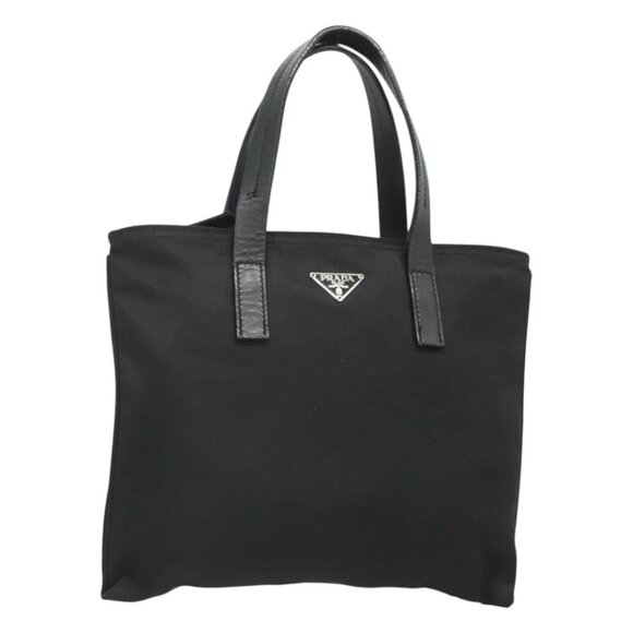 PRADA Hand Bag Nylon Black Silver Auth 118620 - Picture 9 of 16